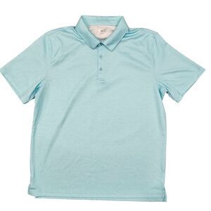 BCG Golf Men's Aqua Blue Short Sleeve 3 Button Polo Shirt Size XL